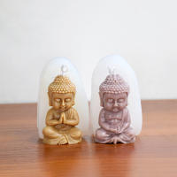 Molde de silicona de Buda para fabricación de velas, molde 3D para jabón de yeso de Buda, vela perfumada hecha a mano, moldes de epoxi de cristal, adornos de decoración - details 6