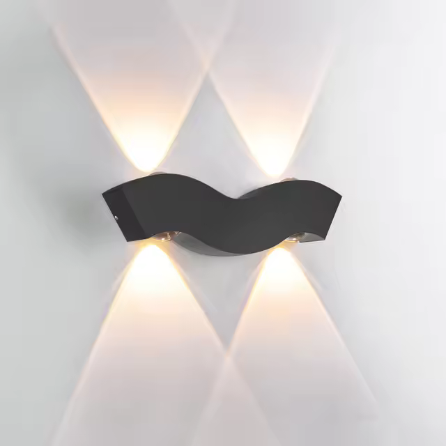 Luz led de pared exterior impermeable ip65, luz decorativa para jardín, balcón, dormitorio minimalista moderno, sala de estar, luz de pared interior - 1