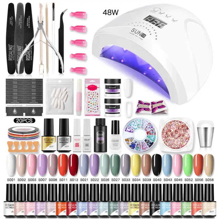 ROSALIND-Conjunto de esmaltes en Gel para uñas, herramientas de manicura, conjunto completo, para Semi permanente, necesita UV LED - 1