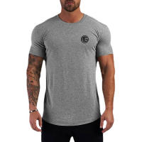 Camiseta Deportiva de Algodón para Hombres Manga Suelta, Impresión Fresca de Verano, Moda Fitness - details 6