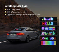 Panel de píxeles de matriz LED, señales LED de publicidad brillantes de desplazamiento, señal LED Flexible USB de 5V, Control por aplicación Bluetooth para coche, tienda - details 3