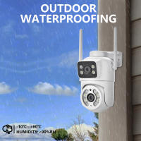 Cámara de Vigilancia IP 4MP Aprimorada para Exteriores Impermeable, Doble Lente, Pantalla Doble, Rastreo Automático, Wifi, PTZ, Audio Bíforo Ideal para Seguridad Exterior - details 1