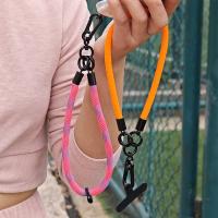 Correas portátiles para muñeca de teléfono móvil, cordón anticaída colorido de nailon con lengüetas de sujeción, Clip de cable colgante desmontable para teléfono móvil - details 15
