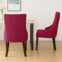 Funda elástica para silla de comedor, fundas para sillas de LICRA Jacquard, respaldo alto elástico, sillones inclinados, para cocina de Hotel, 1 ud. - details 68