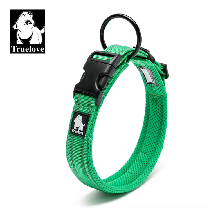 Truelove-Collar acolchado de malla ajustable para perro, Collar de nailon reflectante de 3M, duradero y resistente, para todo tipo de clima, TLC5011 - 1
