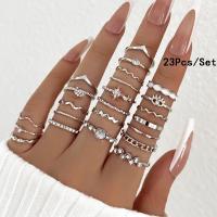 Juego de Anillos Geométricos Bohemios 30 Piezas de Oro y Plata para Uñas - details 21