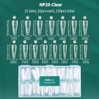 Moldes Nailpop French Nail de doble forma para extensiones de gel polivinílico, 15 tamaños con marcas de números grandes para manicura francesa, 150 unidades/caja - details 12