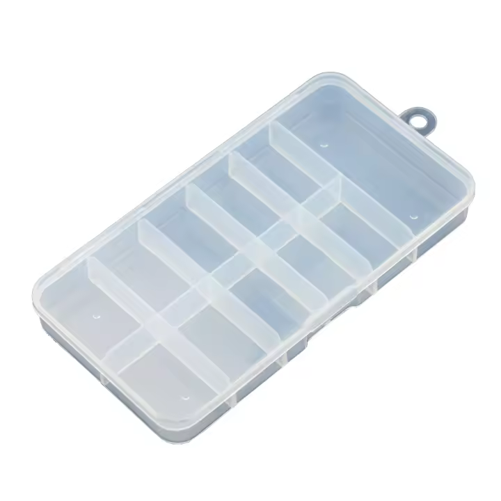 Caja de Almacenamiento Vacía para Uñas Falsas 1Pc Estuche de Plástico para Piedras Preciosas y Exhibición de Punzas de Uñas - 1