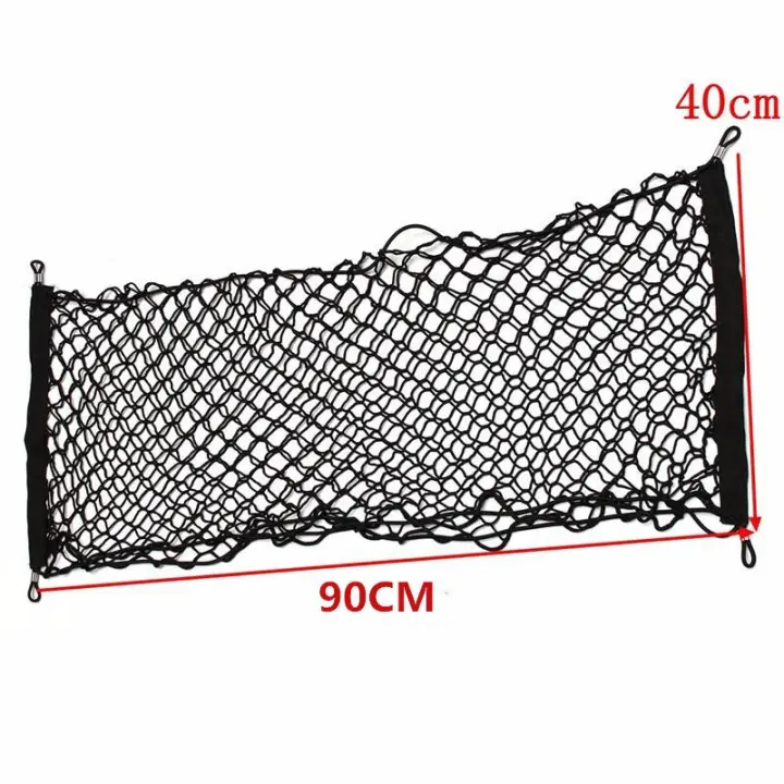 Malla elástica de nailon para maletero de coche, organizador de almacenamiento, Red de equipaje, accesorio para automóvil, 90x40cm - 1