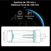 Telescopio Astronómico SVBONY MK105 Maksutov-Cassegrain OTA Reflectividad 99% Revestimientos Dielectricos Para Buena Visión y Aplicaciones Speciales - details 2
