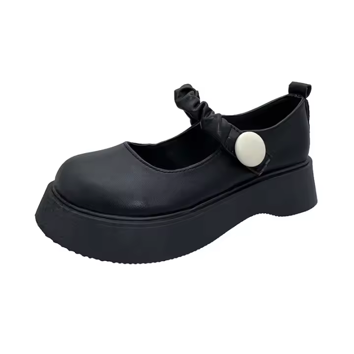 Zapatos planos de estilo gótico para mujer, calzado de plataforma estilo Lolita, suela gruesa, informal, Mary Janes, talla grande 41 - 1