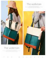 Mochila impermeable para ordenador portátil, de gran capacidad bolso de hombro, bolso de viaje portátil para mujer, Color de contraste - details 9