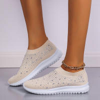 Crystal Breathable Mesh Sneaker Shoes for Women Comfortable Soft Bottom Flats Plus Size 43 Non Slip Casual Shoes Woman - details 11
