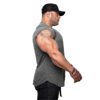 Summer Gym Training Singlet Men Breathable Clothing Bodybuilding Sleeveless Tank Top Fitness Vest Muscle Running shirt for Male - details 9