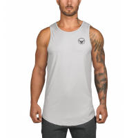 Summer Workout Gym Tank Top Men Muscle Sleeveless Sportswear Shirt Fashion Clothing Bodybuilding Singlet Fitness Breathable Vest - details 5