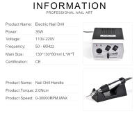 Máquina de perforación de uñas KADS 300RPM Herramienta de manicura eléctrica Equipo de uñas de acrílico Herramienta de pendiure - details 1