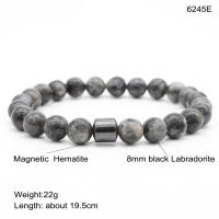 Ojos de tigre cuentas de piedra natural hechas a mano hombres hematita magnética accesorio pulseras para novio padre regalo - details 4