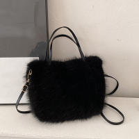 Bolso de mano de piel sintética para mujer, bolso de hombro cruzado suave, diseño de lujo, de felpa, de invierno - details 5