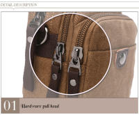 Bolso de lona de diseñador de marca para hombre, mini bandolera de hombro, Bolso de cintura informal de alta calidad, Bolso cuadrado pequeño - details 17