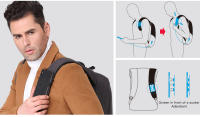 Mochila para Hombres Kingsons con Carga USB y Funcionalidad de Moda Resistente a la Fraudulencia para Laptops de 13 a 15 Pulgadas - details 16