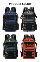 Mochila para señuelos de pesca con soporte para caña, bolsa para aparejo de acampada, caza al aire libre, senderismo, accesorios para cajas de peces, mochila táctica - details 2