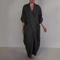 Vestido Bohemio Maxi con Bolsillos Diseño A-line Retro para Fiestas Casuales y Viajes - details 7