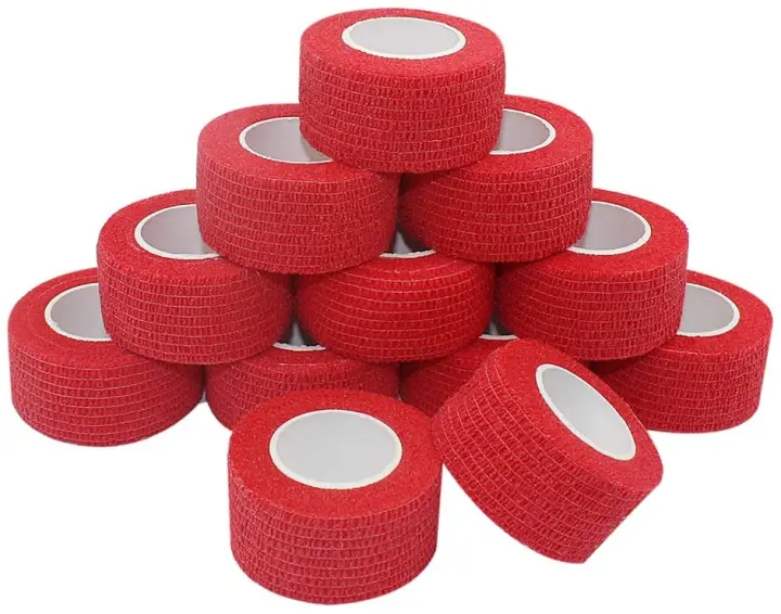 12 Rolls Venda Self-Cohesiva 2,5cm x 4,5m Deportivo Cohesivo Cinta Bendaje Adhesiva para Protegen Dedos, Muñecas, Tobillos - 1