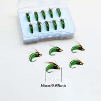 5 uds/10 Uds pesca moscas húmedas cabeza de cuentas de latón biónicos Ninfa Scud mosca insecto gusano insecto artificial pesca con mosca cebo salmón trucha BassFishing gancho señuelo de pesca con mosca - details 3