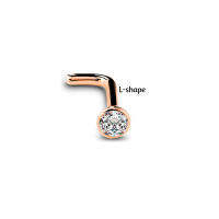 Piercing de circonia cúbica para la nariz, 2 piezas, 20g, 1,5/2/2.5/3mm, color oro rosa anodizado, joyería para la nariz - details 11