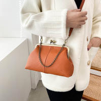 Bolsos de Hombro Vintage para Mujeres Diseño de Cerradura de Cadena Pequeña Bolsa de Mensajero Clip de Marca Bolsos de Cruzado y de Mano - details 11