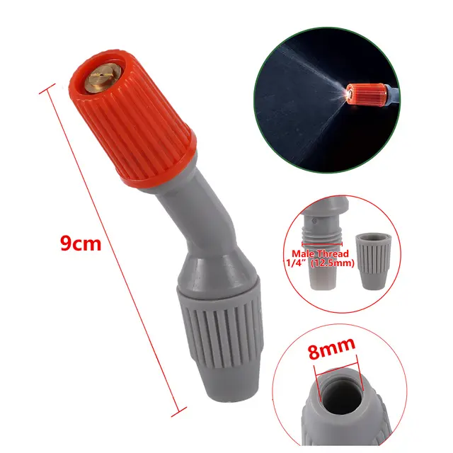 Boquilla de pulverización ajustable, rociador de riego, sistema de riego de jardín, pieza de repuesto, cabezal de nebulización de Lanza - 1