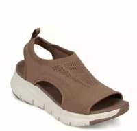 Women Sandals Summer Mesh Casual Ladies Wedges Shoes Solid Color Hollow Platform Open Toe Slip-On Female Sandalias Light Comfort - details 12