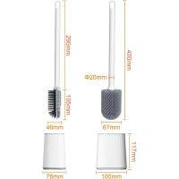 Escobillas y Portaescobillas de Inodoro, Cepillo y Soporte para WC, Silicona - details 5