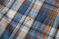 AIOPESON-camisa a cuadros para hombre, camisa 100% de algodón de manga corta, a la moda, informal, para negocios sociales, para verano - details 9