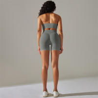 Conjunto de Yoga para Mujer Ropa Deportiva sin Costuras para Gimnasio Traje de Fitness con Sujetador Deportivo de Manga Larga Leggings de Cintura Alta Tracksuit Adecuado para Primavera/Verano Material de Poliéster y Elastano - details 37