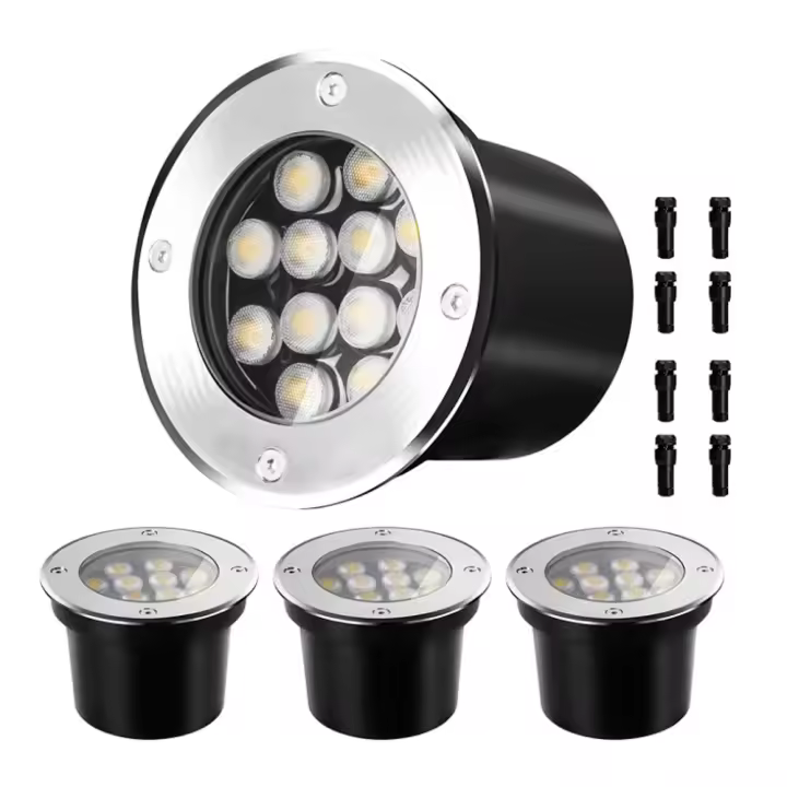 Lámpara Subterránea Aladin de 12W 2pcs IP66 Iluminación de Jardín al Aire Libre Metal - 1