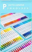 Rotuladores artísticos de colores para bocetos, Juego de dibujo de doble cabeza, pincel de pintura de acuarela, suministros de papelería, 12-100 piezas - details 12