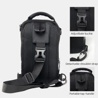 Bolsa de pecho de pesca grande para hombre, organizador de señuelos de aparejos de pescado, bolsa de almacenamiento, bolsos de hombro impermeables multinivel para deportes al aire libre # Col - details 5