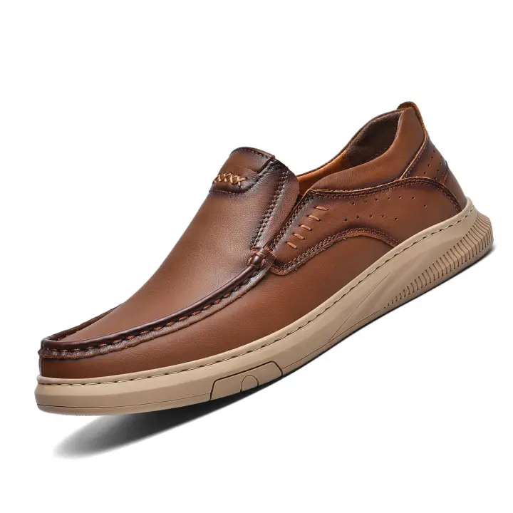 Zapatos Casuales de Cuero Natural para Hombres Moda Calzado - 1