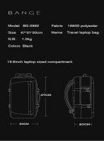 BANGE-mochila multifuncional para hombre, morral de viaje con recarga USB, impermeable, de gran capacidad, para ordenador portátil, 15,6 - details 15
