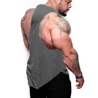 2023 New Style Jogger Gym Singlet Training Bodybuilding Tank Tops Summer Sleeveless Breathable Cotton T-Shirt Men Casual Vests - details 7