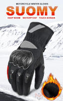 SOUMY-guantes de invierno para motocicleta, manoplas cálidas para esquí, nieve, impermeables, pantalla táctil, ciclismo, moto, dedos completos, algodón grueso - details 0