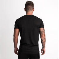 Casual Fashion Slim Fit Print T-shirt Men Sports Short Sleeve Knitted Shirt Summer Gym Fitness Bodybuilding Workout Tops Clothes - details 5