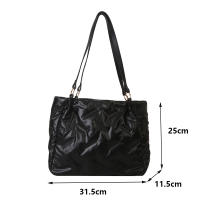 Bolsos de mano acolchados de gran capacidad para mujer, bolsos de hombro acolchados de algodón de plumón, bolsos de axilas de moda para niñas, bolsos hinchados de invierno - details 23
