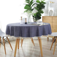 Mantel de Lineno para Mesa Redonda Ideal para Café, Té, Recepción, Fiesta - details 14