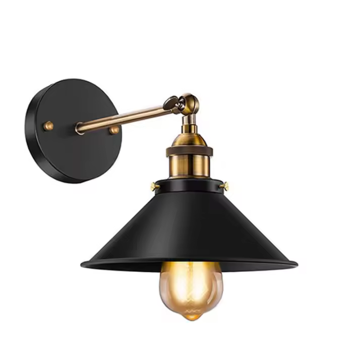 Lámpara de pared vintage con interruptor de enchufe, decoración industrial para loft, aplique de luz para restaurantes, baño, comedor, iluminación interior - 1