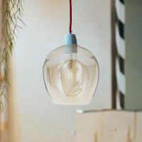 Pantalla de Cristal de coñac, reemplazo de cubierta de pantalla de lámpara decorativa para luces colgantes simples, accesorio de pantalla de lámpara, anillo fijo - details 4