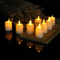2x 4x 6x 7 cm Vela LED sin llama Tealight CR2450 Votivos con pilas para centros de mesa, linterna, decoración navideña, lámpara cálida Luz de ambiente portátil - details 2