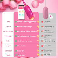 Vibrador inalámbrico Bluetooth APP G Spot para mujer consolador telescópico estimulador de clítoris Vagina amor huevo bragas juguetes sexuales para adultos - details 1