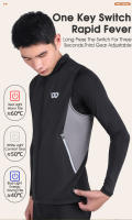 WEST BIKING-Chaleco con calefacción eléctrica para hombre y mujer, 5 áreas, USB, ropa térmica, lavable, deporte de invierno, ciclismo - details 11